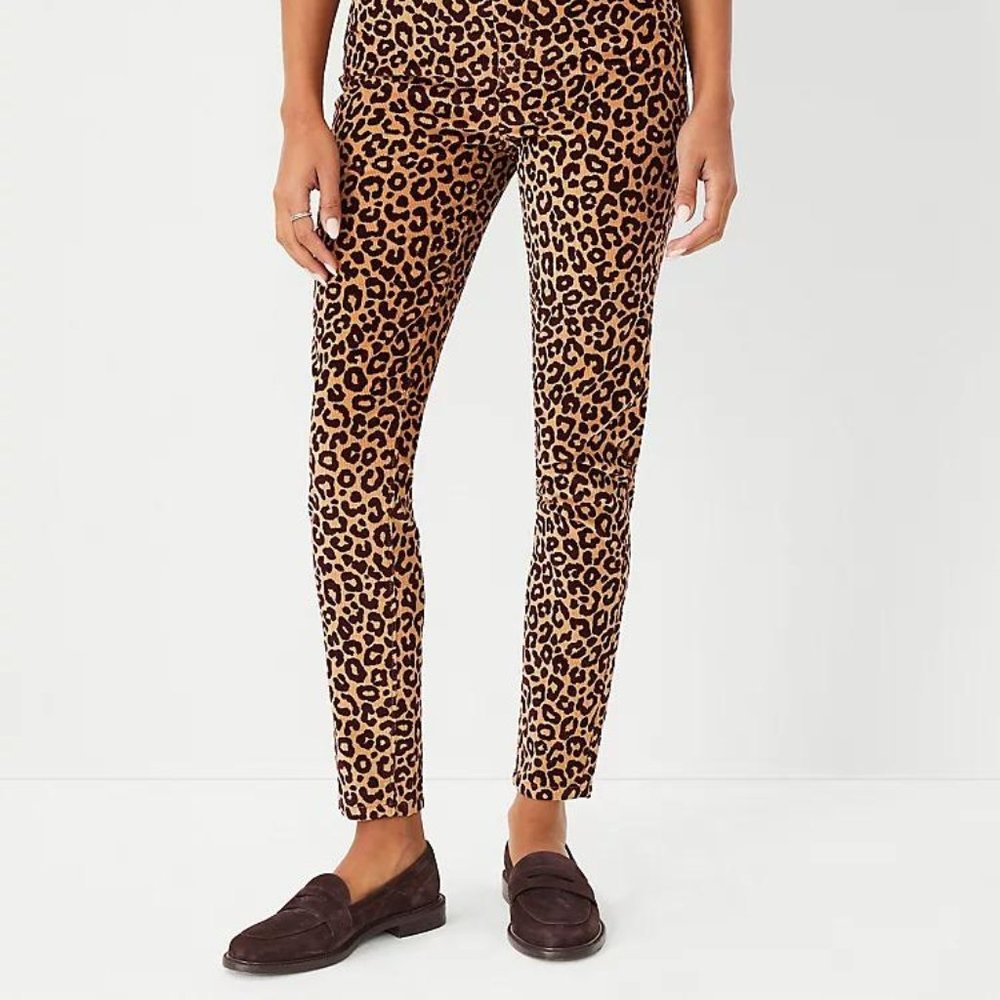 Ann Taylor The Animal Print High Rise Skinny Corduroy Pant - Picture 4 of 5